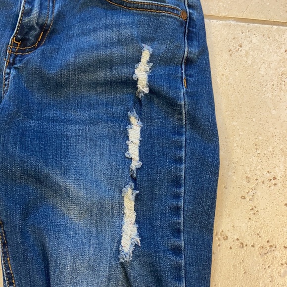Salvaje Denim Distressed Dark Wash Jeans - Picture 6 of 7